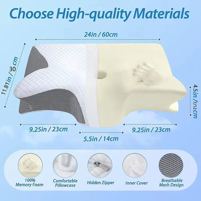 𝐄𝐫𝐠𝐨𝐧𝐨𝐦𝐢𝐜 𝐡𝐨𝐫𝐧 𝐩𝐢𝐥𝐥𝐨𝐰 𝐟𝐨𝐫 𝐧𝐞𝐜𝐤 𝐩𝐫𝐨𝐭𝐞𝐜𝐭𝐢𝐨𝐧 𝐚𝐧𝐝 𝐩𝐫𝐞𝐬𝐬𝐮𝐫𝐞 𝐫𝐞𝐥𝐢𝐞𝐟 𝐰𝐢𝐭𝐡 𝐦𝐞𝐦𝐨𝐫𝐲 𝐞𝐟𝐟𝐞𝐜𝐭