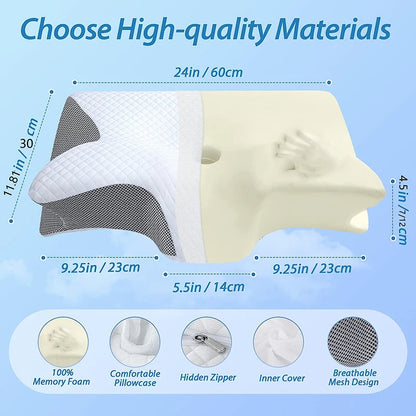 𝐄𝐫𝐠𝐨𝐧𝐨𝐦𝐢𝐜 𝐡𝐨𝐫𝐧 𝐩𝐢𝐥𝐥𝐨𝐰 𝐟𝐨𝐫 𝐧𝐞𝐜𝐤 𝐩𝐫𝐨𝐭𝐞𝐜𝐭𝐢𝐨𝐧 𝐚𝐧𝐝 𝐩𝐫𝐞𝐬𝐬𝐮𝐫𝐞 𝐫𝐞𝐥𝐢𝐞𝐟 𝐰𝐢𝐭𝐡 𝐦𝐞𝐦𝐨𝐫𝐲 𝐞𝐟𝐟𝐞𝐜𝐭