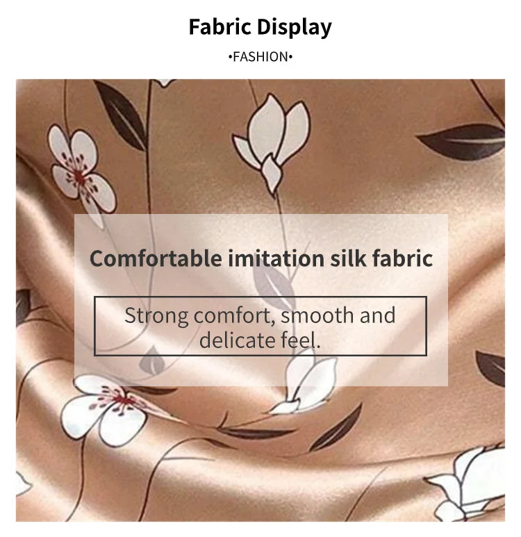 Women's sleepwear in satin with floral print