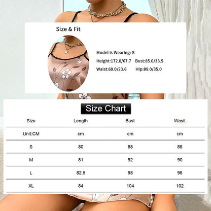 Women's sleepwear in satin with floral print